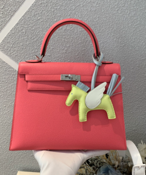 에르메스 켈리백25 립스틱 은장 앱송